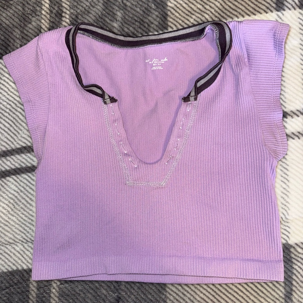 Urban Outfitters Out From Under Go for Gold Short Sleeve Top in Purple Size XS/S